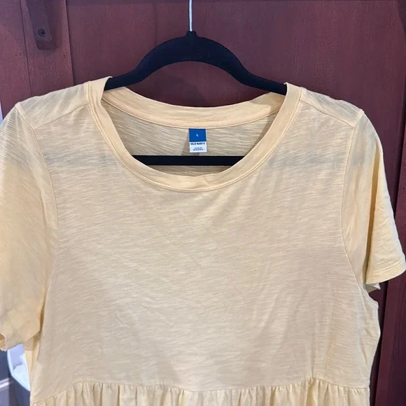 Old navy Slub knit short sleeve tiered swing dress in Morning sun